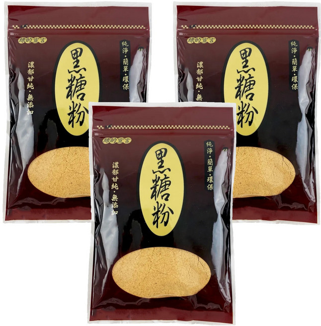 綠的宣言 黑糖粉, 250g, 3入