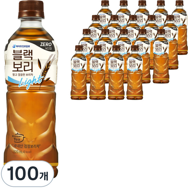 하이트진로 블랙보리 라이트, 520ml, 100개