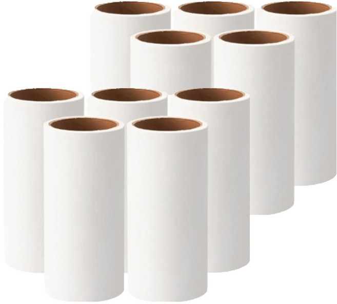 리빙필로 심플 미니 먼지제거 옷청소 돌돌이 클리너 리필 화이트종이, 10개