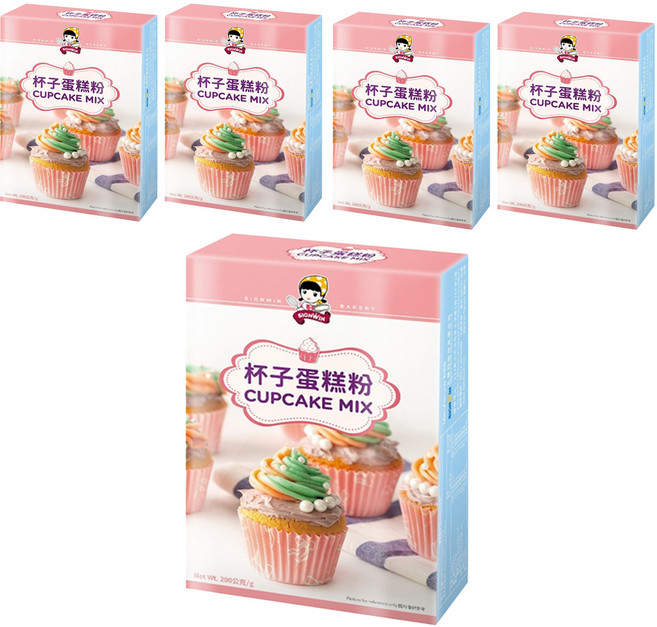 SIGNWIN 三得冠 杯子蛋糕粉, 200g, 5盒