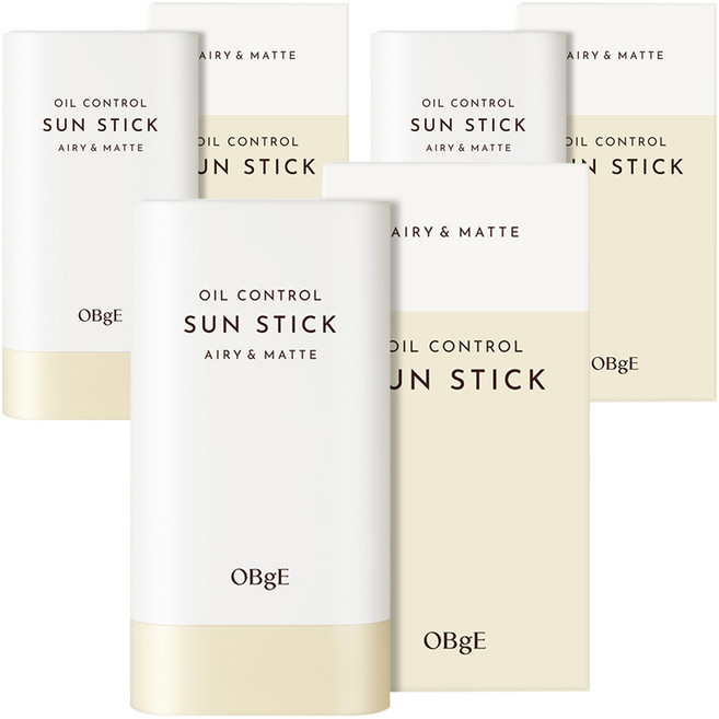 OBge 오일 컨트롤 선스틱 SPF50+ PA++++, 18g, 3개