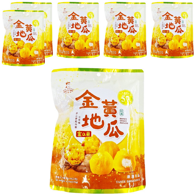 MR.HERO 英雄哥 蜜Q果 金黃地瓜 原味, 175g, 6包