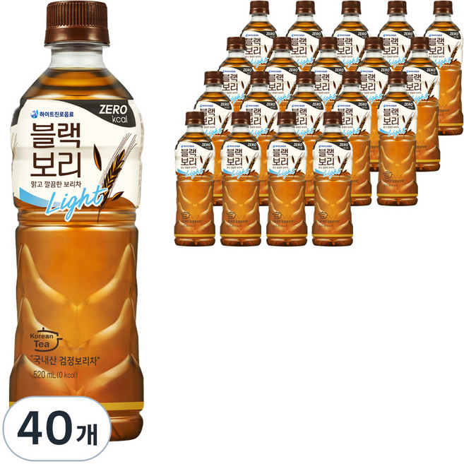 하이트진로 블랙보리 라이트, 520ml, 40개