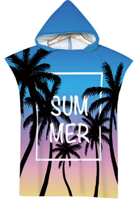 셀레네 썸머 후드 비치타월 75 x 110 cm, A11, 1개