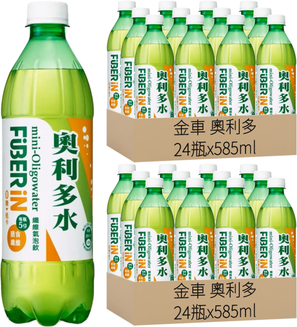 金車 奧利多 纖維汽泡飲, 48瓶, 585ml