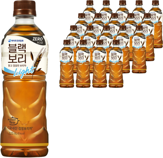 하이트진로 블랙보리 라이트, 520ml, 20개