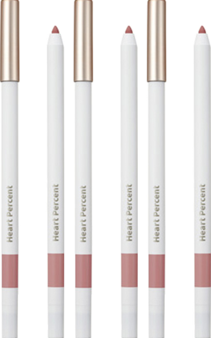 하트퍼센트 비건뷰티 도트 온 무드 립펜슬 슬림 0.4g, 06 로즈베이지, 3개