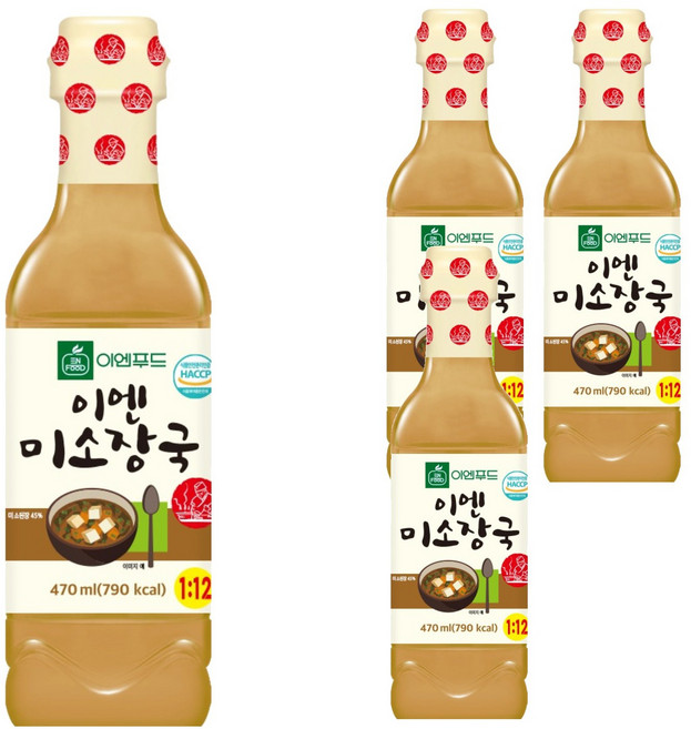 이엔푸드 이엔미소장국, 470ml, 4개
