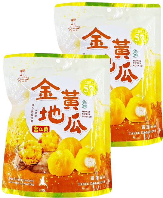 MR.HERO 英雄哥 蜜Q果 金黃地瓜 原味, 175g, 2包