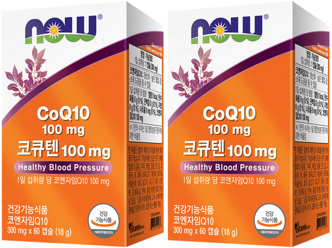 나우푸드 코큐텐 100mg 18g, 60정, 2개