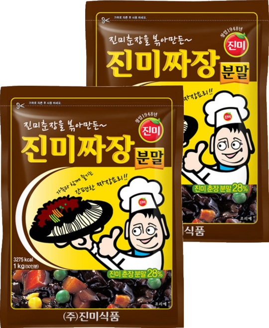 진미 짜장 분말, 1kg, 2개