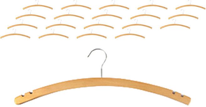 선우랜드 라운드 원목 정장옷걸이, 혼합 색상, 20개