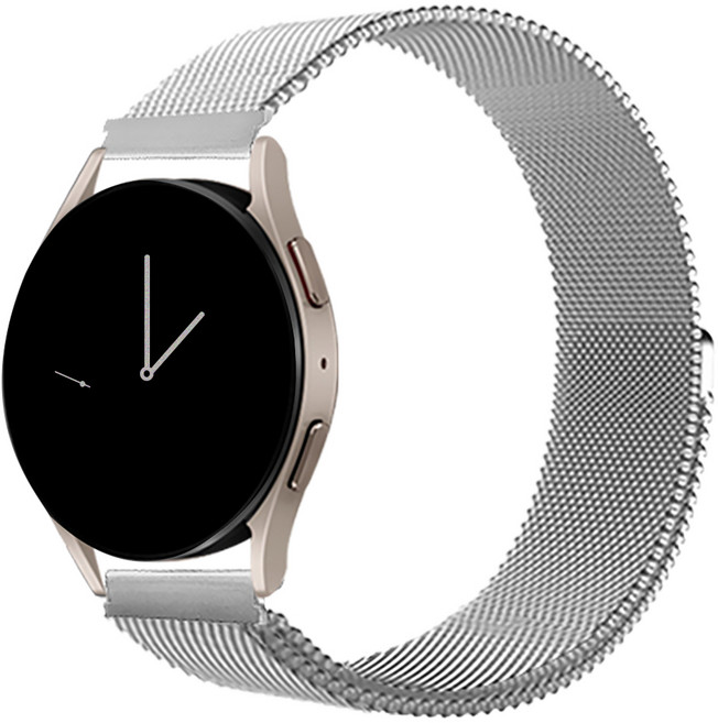 Geulrangaen Galaxy Watch 40/41/42/44mm 相容米蘭錶帶 20mm, 1個, 銀色