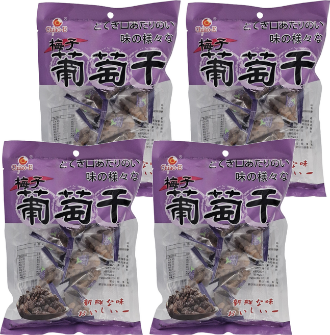 Chiao-E 巧益 梅子葡萄干, 130g, 4袋