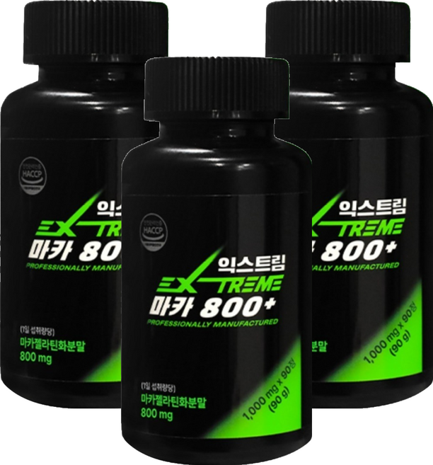 익스트림 마카 800 플러스, 90정, 3개