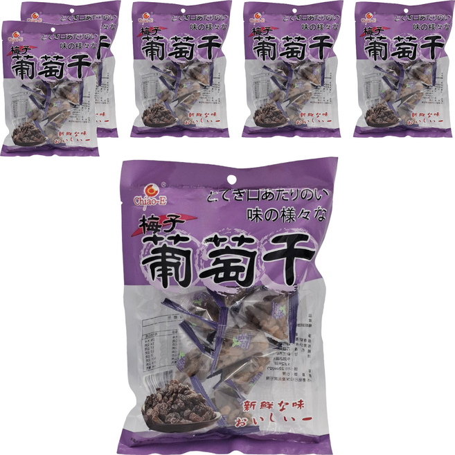 Chiao-E 巧益 梅子葡萄干, 130g, 6袋