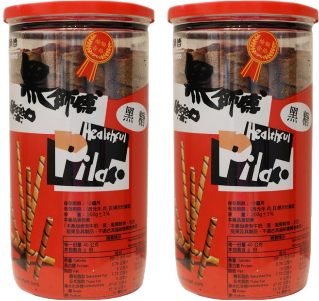 Healthful 黑師傅 捲心酥 黑糖, 200g, 2罐