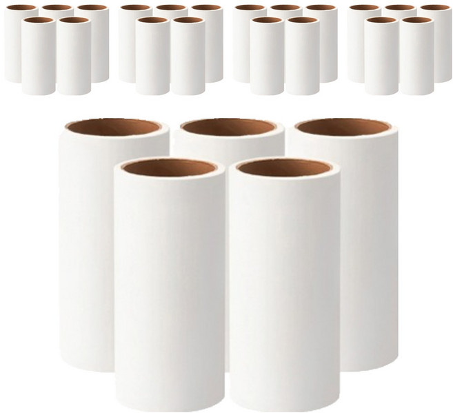 리빙필로 심플 미니 먼지제거 옷청소 돌돌이 클리너 리필 화이트종이, 25개