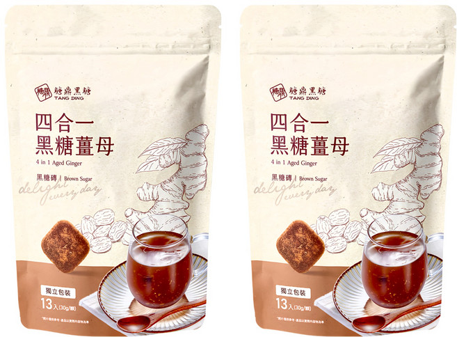 糖鼎 四合一黑糖薑母茶, 30g, 13包, 2袋