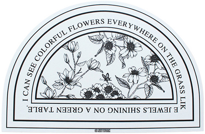 디씨네트워크 빨아쓰는 규조토 발매트, 꽃반원형화이트