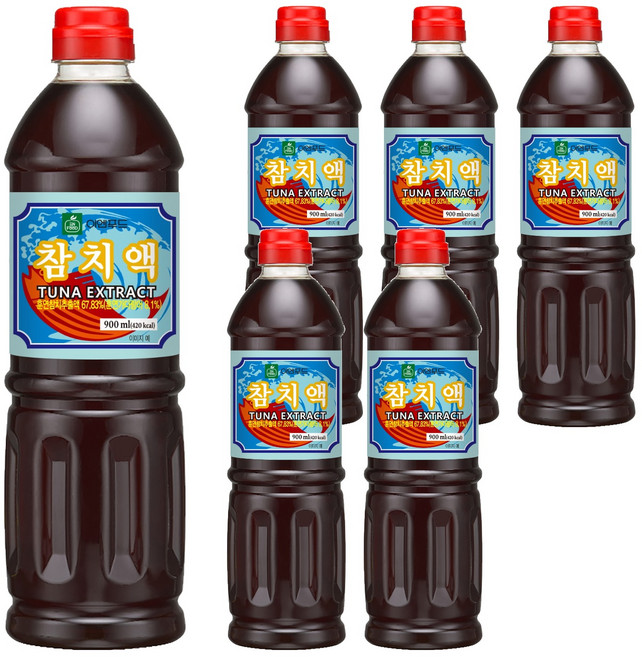 이엔푸드 참치액, 900ml, 6개