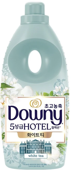 다우니 호텔 컬렉션 화이트티 초고농축 섬유유연제 본품, 1L, 1개 - 쿠팡