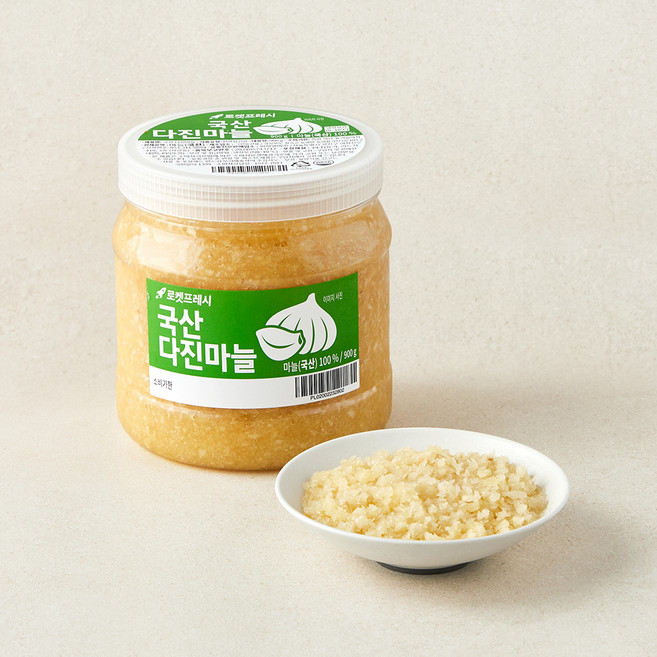 국내산 다진마늘, 900g, 1통