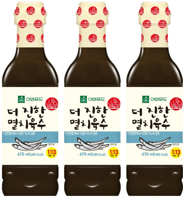 이엔푸드 더 진한 멸치육수, 470ml, 3개