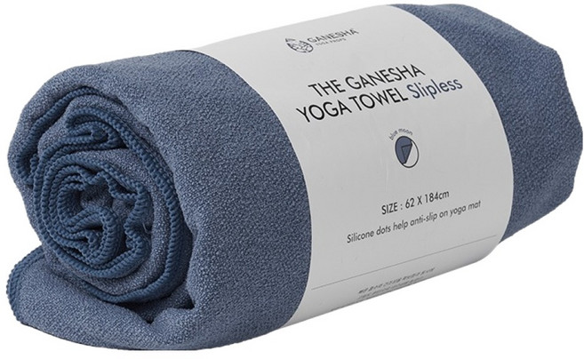 가네샤요가프랍스 가네샤 요가 매트 타월 슬립리스, Bluish Gray, 1개