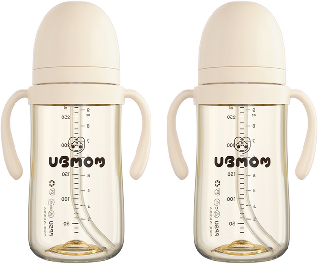 유비맘 시그니처 빨대컵, 280ml, 2개, 요거트