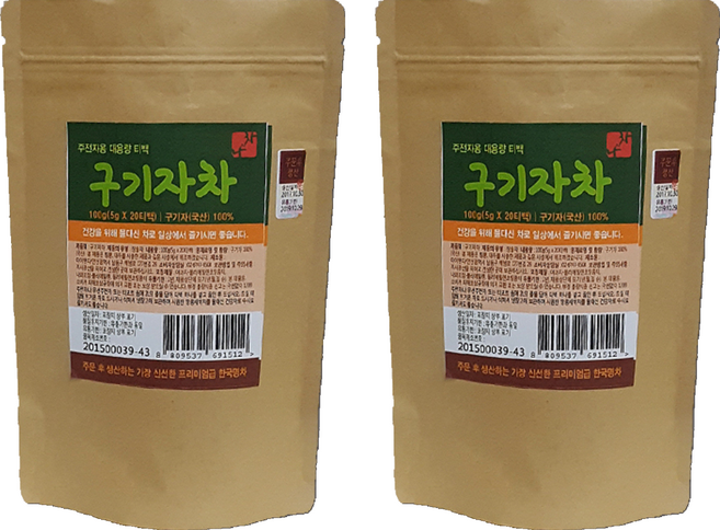 아이앤티 주전자용 대용량 티백 구기자차, 20개입, 5g, 2개