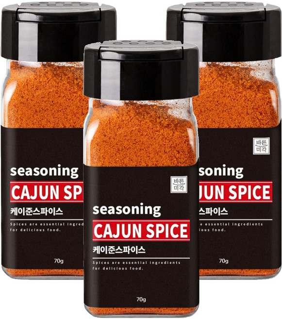 바른미각 케이준스파이스 가루, 3개, 70g
