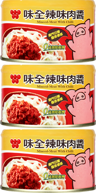 味全 辣味肉醬, 150g, 3罐