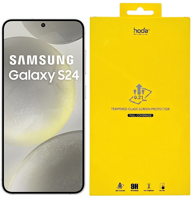 HODA 好貼 手機 2.5D 滿版 螢幕保護貼 Samsung Galaxy S24 0.21mm 9H Tempered Glass Anti-fingerprint 黑