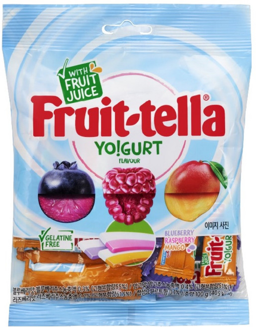 후르트텔라 요구르트향 츄잉캔디, 100g, 1개
