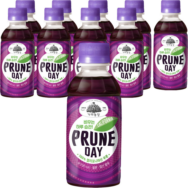 Gaya Farm 加州西梅日果汁, 200ml, 9個