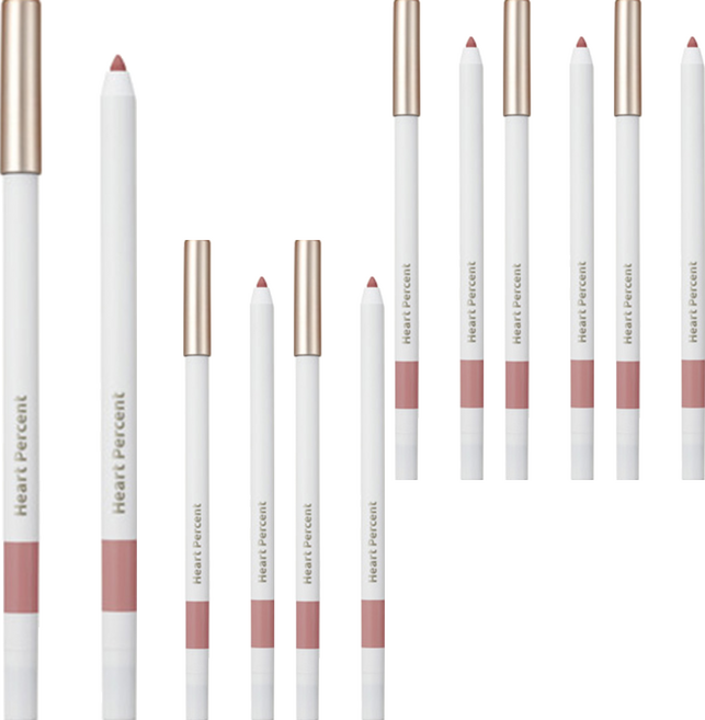 하트퍼센트 비건뷰티 도트 온 무드 립펜슬 슬림 0.4g, 06 로즈베이지, 6개