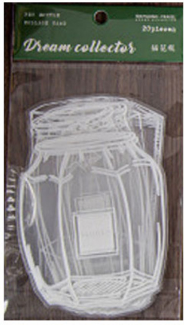 말랑젤리 압화 드라이 플라워 꽃병 투명 스티커, 그린패키지, 20개입