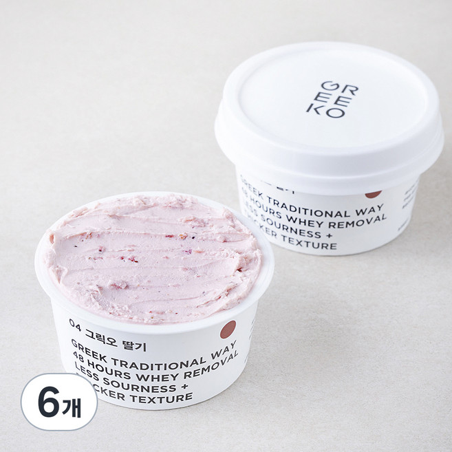 그릭오 딸기 그릭요거트, 200g, 3개