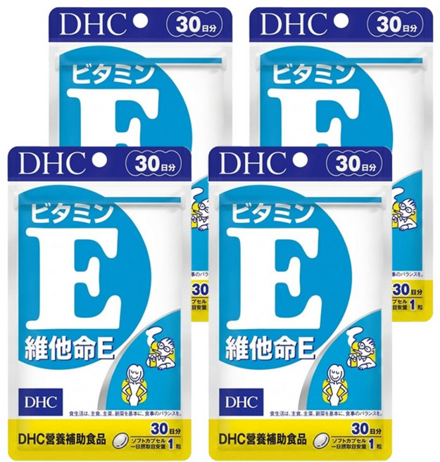 DHC 台灣公司貨 維他命E 30日份, 30顆, 340mg, 4包