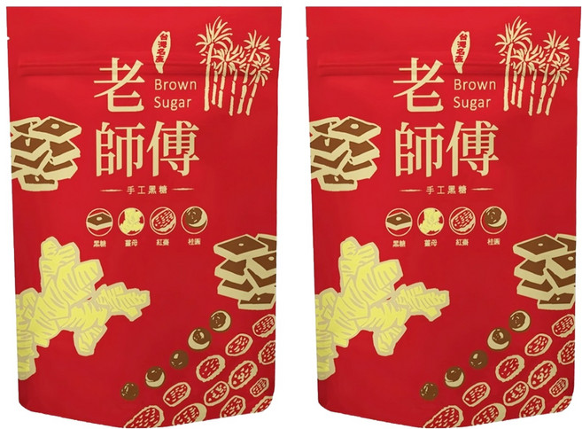 老師傅 黑糖薑母茶磚, 500g, 2包, 11個