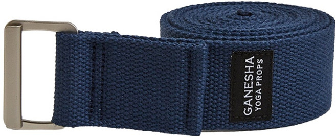 가네샤요가프랍스 더 가네샤 8피트 요가 스트랩, 네이비, 1개