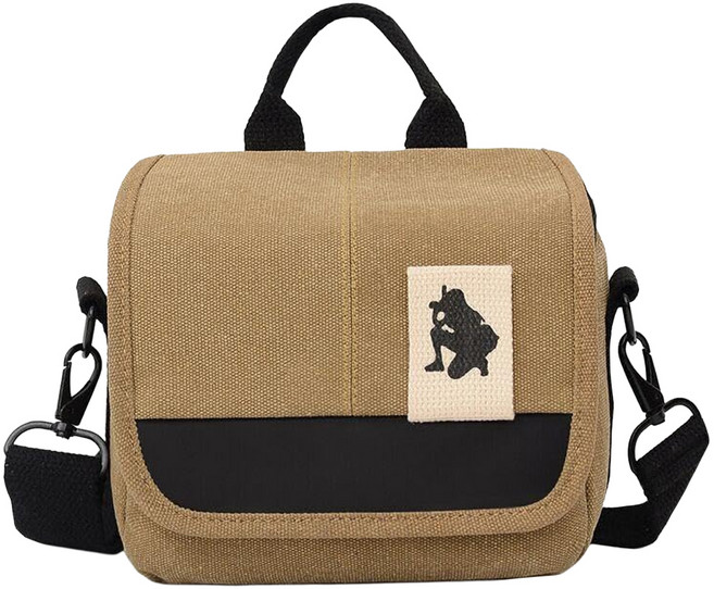 KONG KONG BAGS 攝影師簡約方形相機包, 棕色, 1個