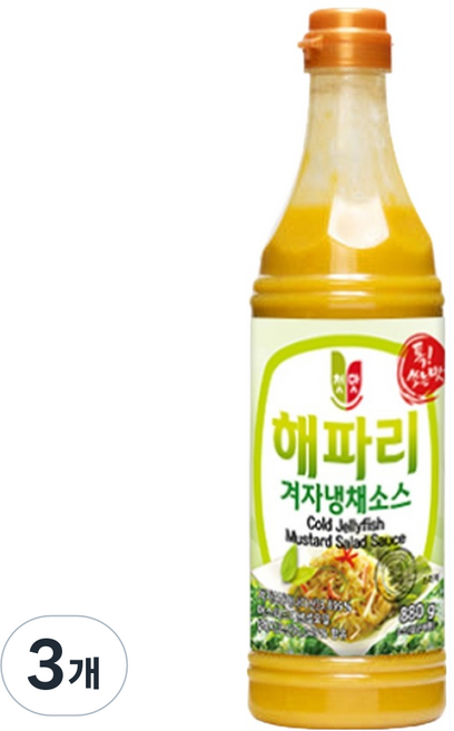 첫맛 해파리겨자 냉채소스, 880g, 3개