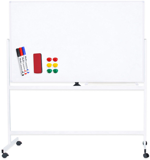 아트조이 이동식 양면 스탠드 화이트보드 세트, 철제