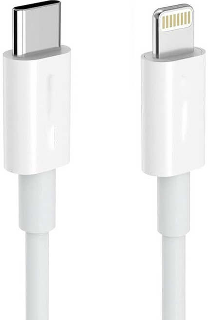 FUGU USB-C to Lightning 高速充電線 適用於iPhone iPad iPod, 1m, 白色, 1條