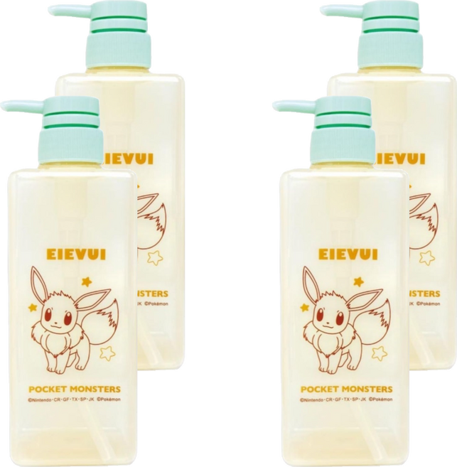 PoKeMoN 寶可夢 沐浴空罐 600ml 6.6 x 6.6 x 22cm, 伊布, 4件