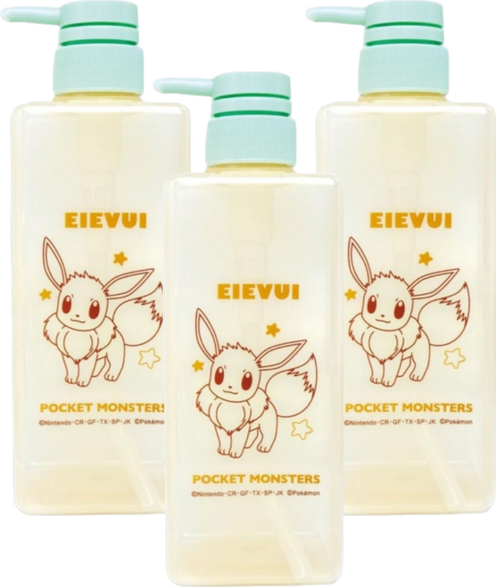 PoKeMoN 寶可夢 沐浴空罐 600ml 6.6 x 6.6 x 22cm, 伊布, 3件