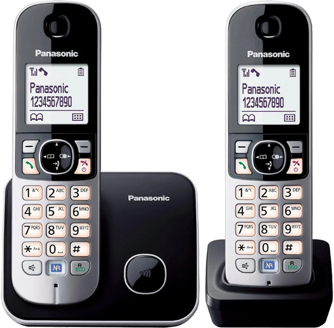 Panasonic DECT 節能數位無線電話 極致黑, KX-TG6812