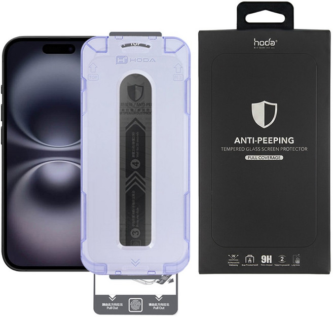 HODA 好貼 無塵太空艙Lite 智慧型手機 2.5D滿版 螢幕保護貼 iPhone 16 Pro Max 防窺 9H 防指紋 黑